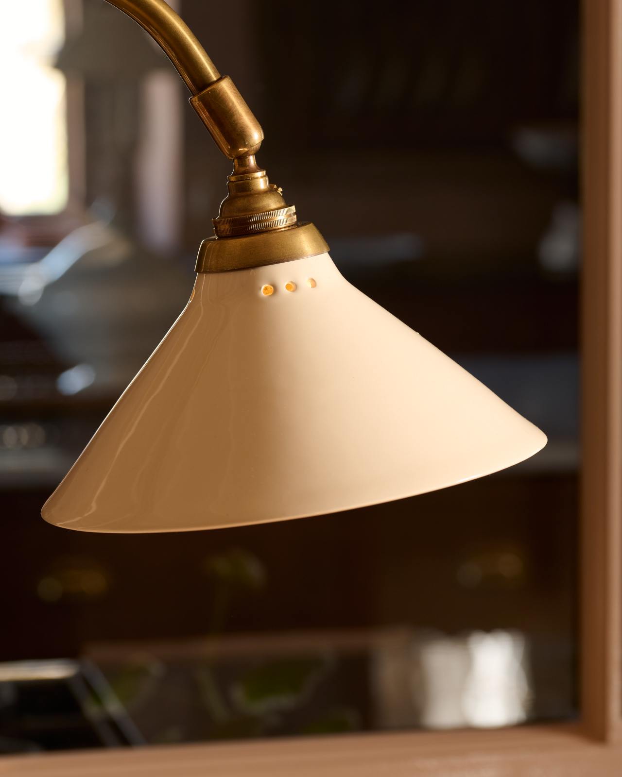 Brass shop library lamp