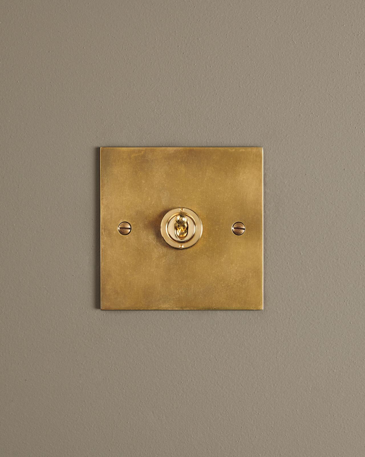 Brass light outlet switches