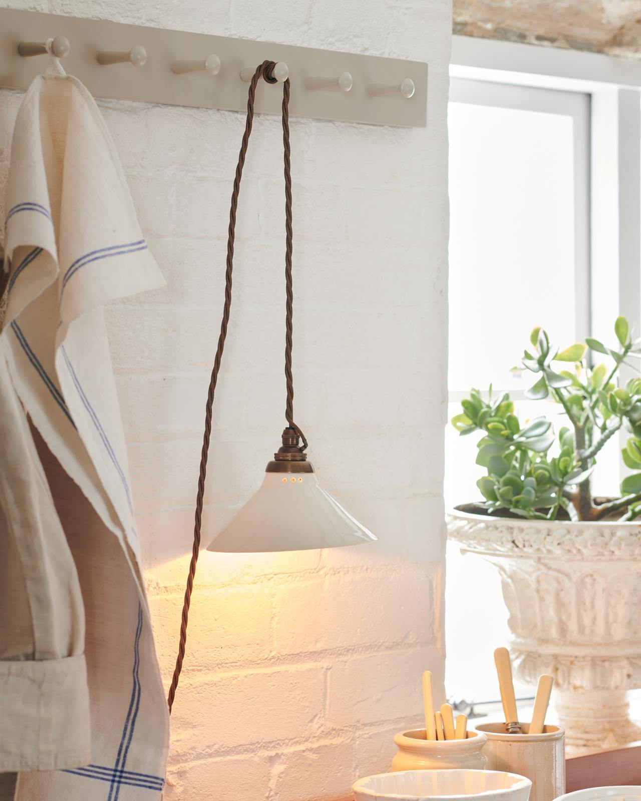 devol creamware pendant light