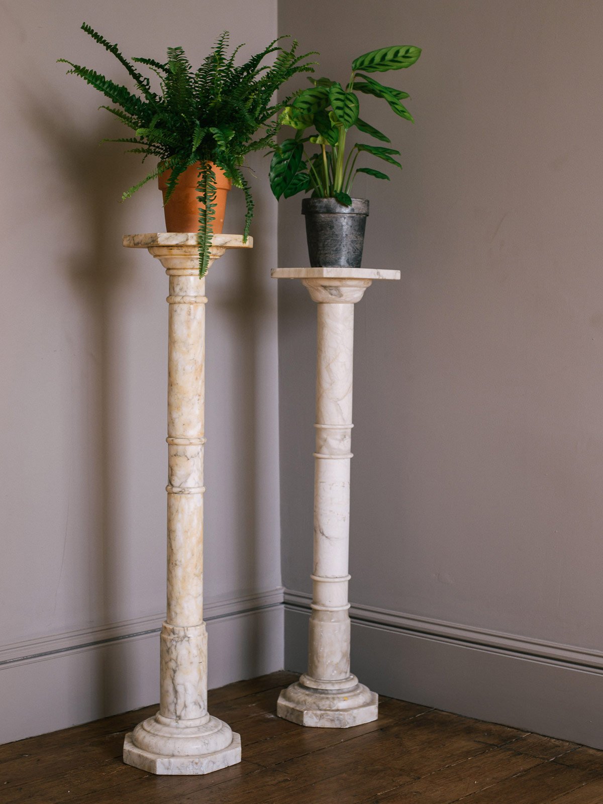 Carrara Marble plant stands deVOL Kitchens