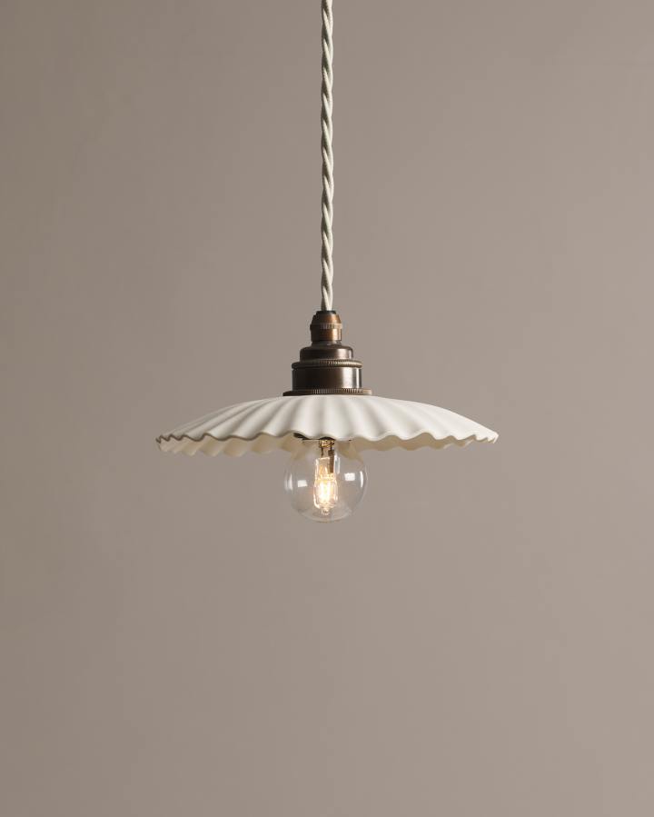 pleated pendant light